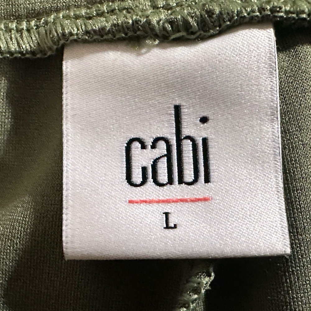 CABI Everyday Lounger Jogger Pants size Large olive green rayon nylon blend EUC - Picture 11 of 13